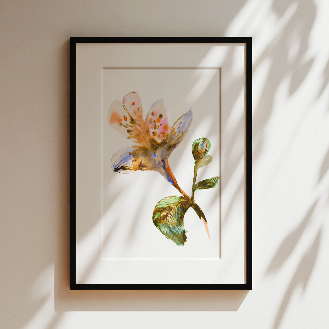 Flower Ink & Watercolour Giclée Fine Art Print