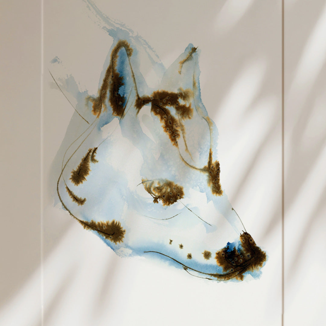 Blue Dog Ink & Watercolour Giclée Fine Art Print Regular price£21.00