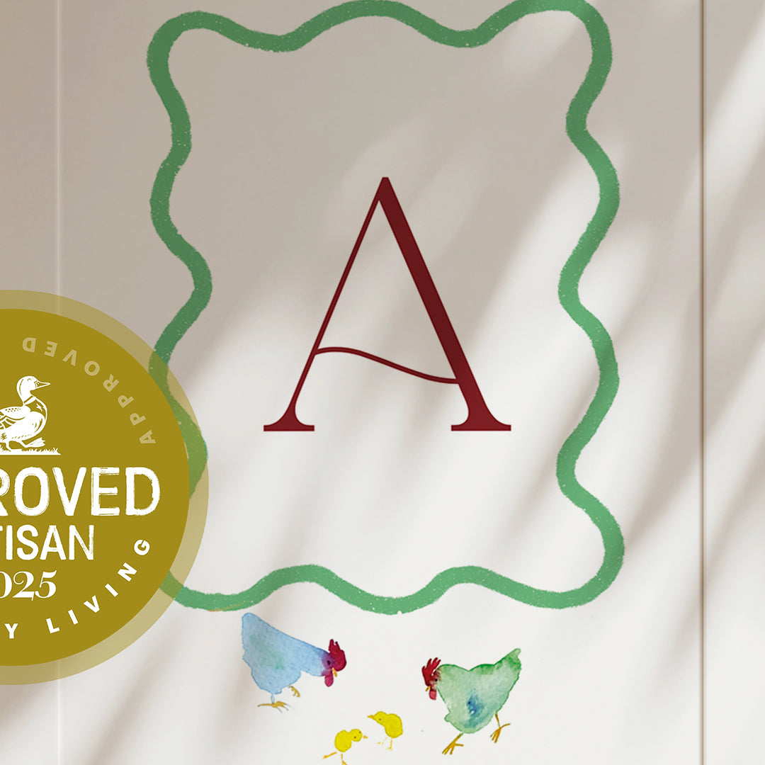 Baby Initials Personalised Giclée Fine Art Print