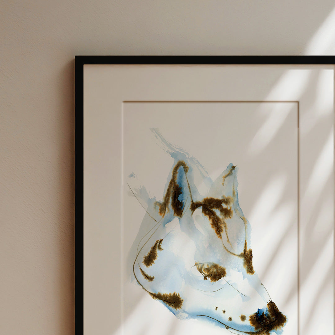 Blue Dog Ink & Watercolour Giclée Fine Art Print Regular price£21.00