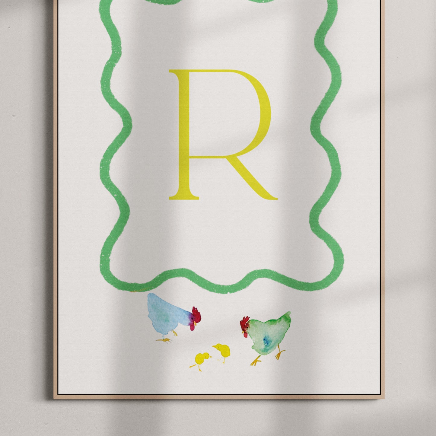 Baby Initials Personalised Giclée Fine Art Print
