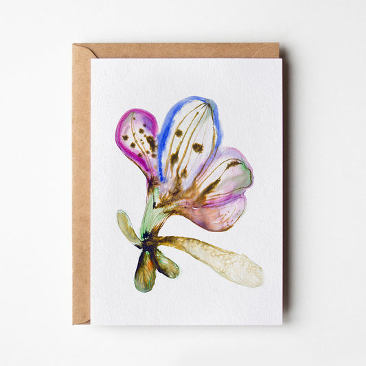 Purple Flower Card